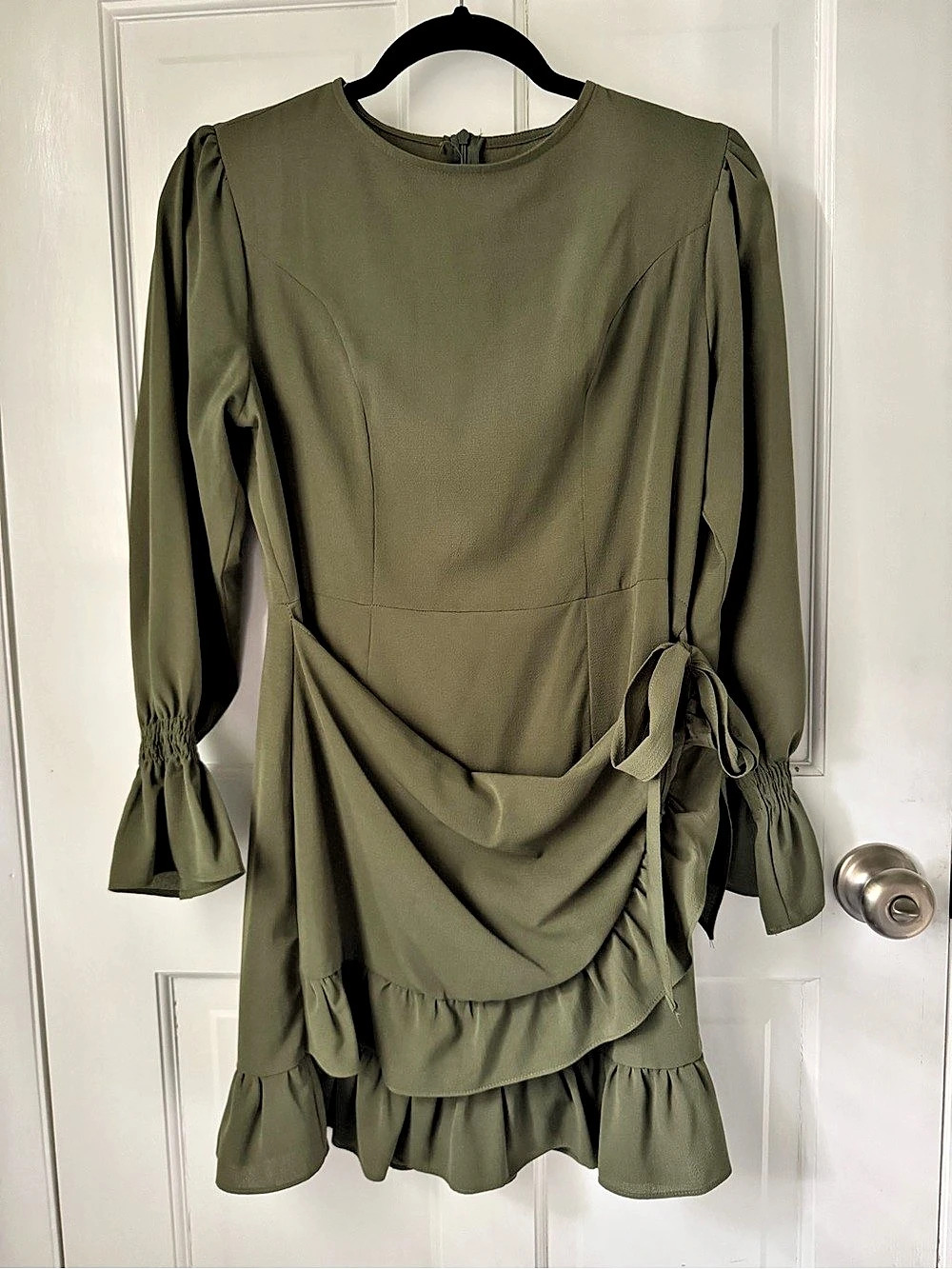 Women's Olive Green Mini Dress Size Medium